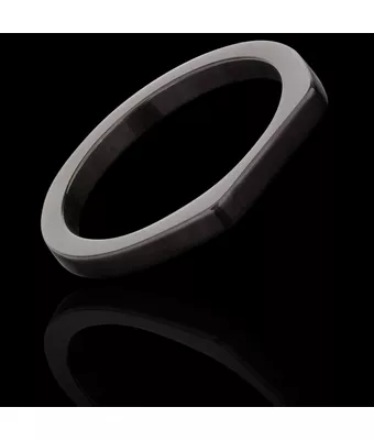 Anel Sinete 11x2,3mm Aço Inox Preto - MANTOAN LOJA