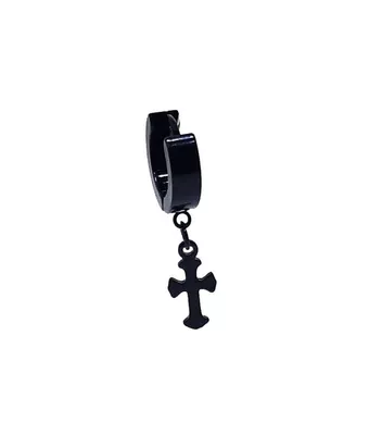 Brinco Cruz Pingente Aço Inox Preto - 1 PEÇA ... - MANTOAN LOJA