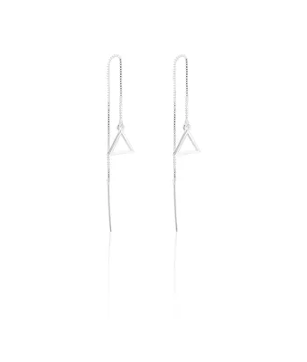 Brinco Fio Passante Triângulo 1,1cm Prata 925... - MANTOAN LOJA