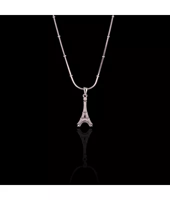 Colar Torre Eiffel 19x9 mm Semijoia RB - MANTOAN LOJA