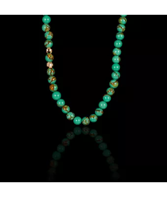 Conjunto Pedra Natural Olho De Tigre Verde Pr... - MANTOAN LOJA