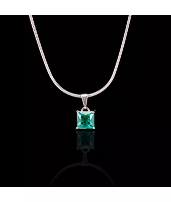 Colar Rabo de Rato Zircônia Turmalina 8x8mm A... - MANTOAN LOJA