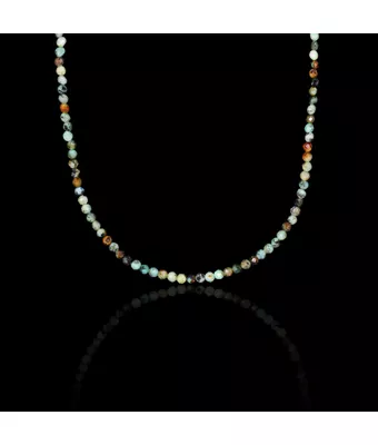 Colar Pedra Natural Jade Africana Sextavada P... - MANTOAN LOJA
