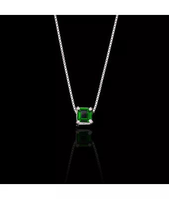 Colar Zircônia Paraiba 5x5mm Prata 925 - MANTOAN LOJA