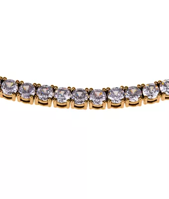 Colar Riviera Cristal 4mm Semijoia Ouro 20 mi... - MANTOAN LOJA