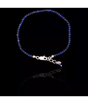 Pulseira Pedra Natural Lápis Lazúli Prata 925... - MANTOAN LOJA