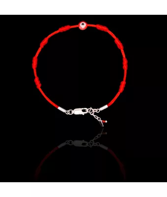 Pulseira Nós com Olho Grego Prata 925 - MANTOAN LOJA