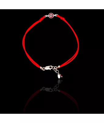 Pulseira Fio de Seda Olho Grego em Prata 925 - MANTOAN LOJA