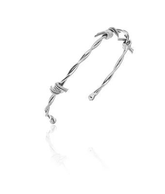 Pulseira Arame Farpado Aço Inox Niquel - MANTOAN LOJA