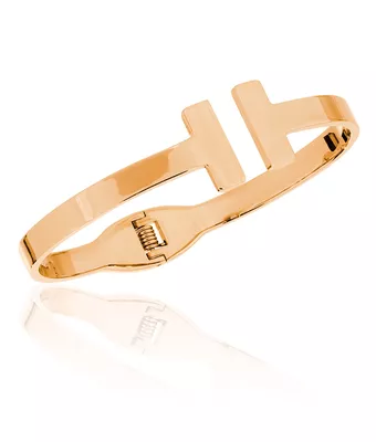 Pulseira T Grossa 1,1 x 0,6 cm Aço Inox Doura... - MANTOAN LOJA