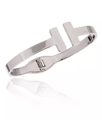 Pulseira T Grossa 1,1 x 0,6 cm Aço Inox Nique... - MANTOAN LOJA