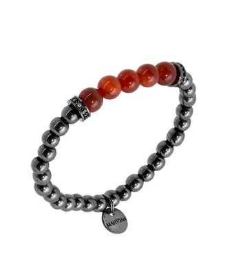 Pulseira Pedra Natural Ágata Cornalina 8mm + ... - MANTOAN LOJA