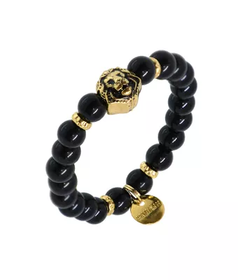 Pulseira Pedra Natural Ônix Negra 619 - MANTOAN LOJA