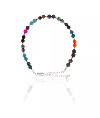 Pulseira Pedras Naturais 4mm Entremeio/fecho ... - MANTOAN LOJA