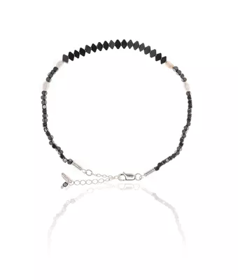 Pulseira Pedra Natural Hematita/pérola Água D... - MANTOAN LOJA