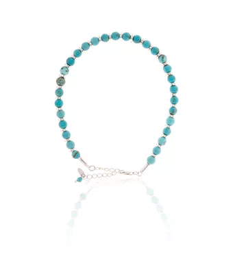 Pulseira Pedra Natural Turquesa 4mm Entremeio... - MANTOAN LOJA