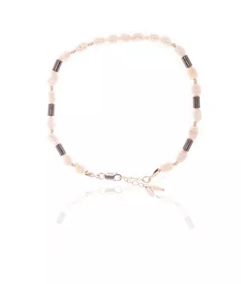 Pulseira Pérola Água Doce/canutilho Hematita ... - MANTOAN LOJA