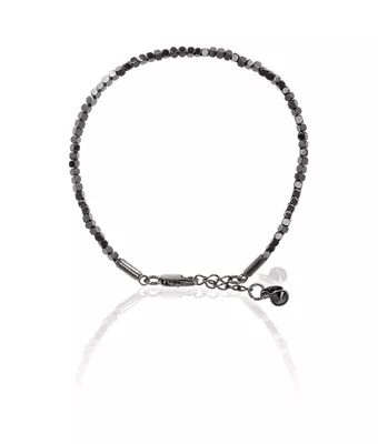 Pulseira Pedra Natural Hematita 2mm Semijoia ... - MANTOAN LOJA