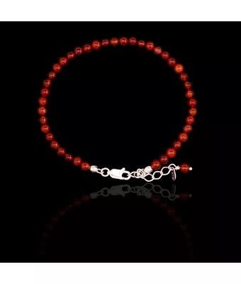 Pulseira Pedra Natural Esfera Ágata de Fogo 4... - MANTOAN LOJA