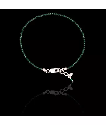 Pulseira Pedra Natural Espinélio Esmeralda 2m... - MANTOAN LOJA