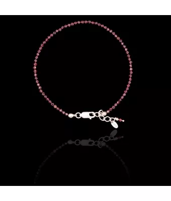 Pulseira Pedra Natural Espinélio Rubi 2mm Com... - MANTOAN LOJA