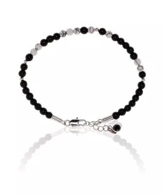 Pulseira Pedra Natural Ônix Negra 4mm I Love ... - MANTOAN LOJA