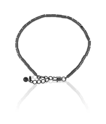 Pulseira Pedra Natural Hematita Canutilho Sem... - MANTOAN LOJA