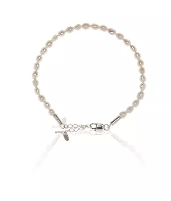 Pulseira Pérola Água Doce Prata 925 - MANTOAN LOJA