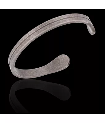 Pulseira Fio 6mm Aço Inox Prata Velho - MANTOAN LOJA
