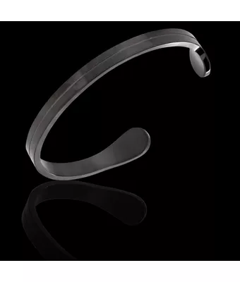 Pulseira Fio 6mm Aço Inox Preto - MANTOAN LOJA