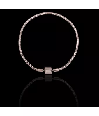 Pulseira estilo Pandora Aço Inox Prateado - MANTOAN LOJA