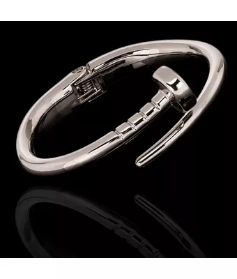 Pulseira Prego Zamac Prateado - MANTOAN LOJA