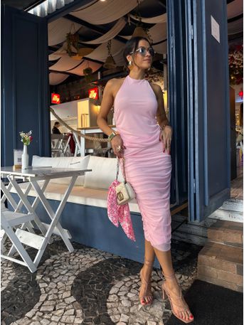 Vestido em Tule Rosa Nancy - SUBLIME 