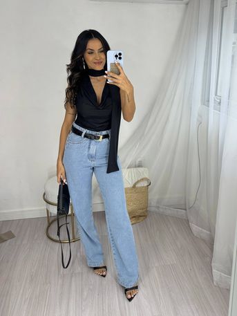 Calça Wide Leg Jeans Vivi Média - SUBLIME 