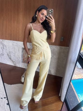 Conjunto Amarelo Manteiga Jana - SUBLIME 