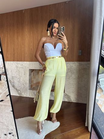 Calça Amarelo Manteiga Aladim Bert - SUBLIME 