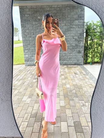 Vestido Midi Rosa Nena - SUBLIME 