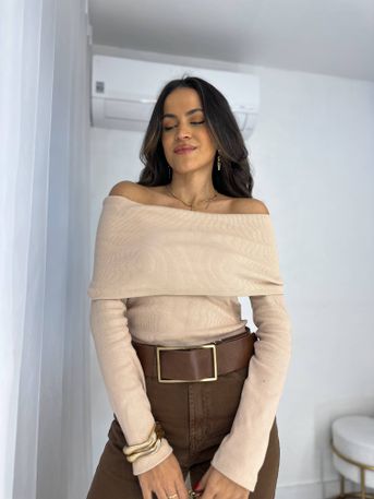 Blusa Ombro a Ombro Nude Bourn - SUBLIME 
