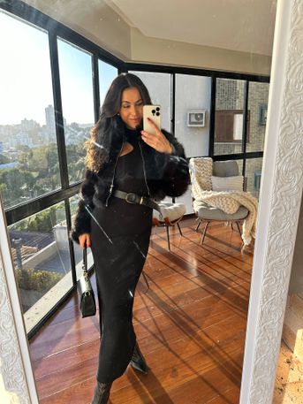 Vestido Midi Preto Charlotte - SUBLIME 