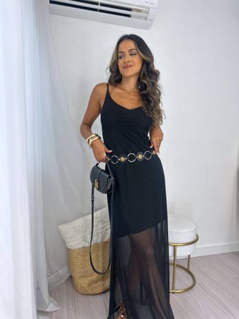 Vestido Tule Preto Damy - SUBLIME 