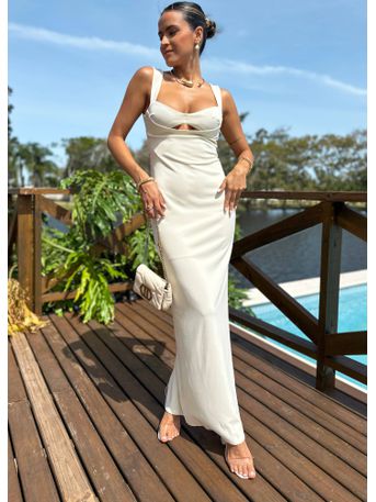 Vestido Midi Off Ester - SUBLIME 