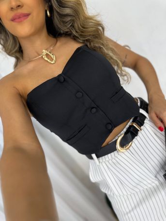 Corset Preto Gini - SUBLIME 