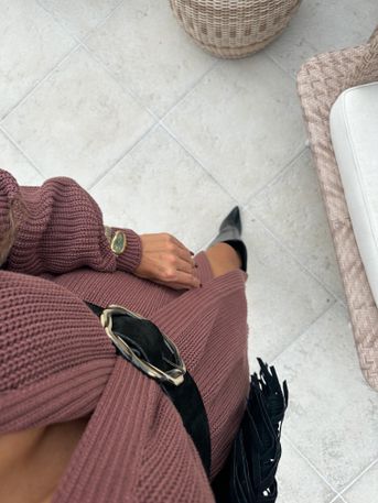 Cardigan Tricot Marrom Jushy - SUBLIME 