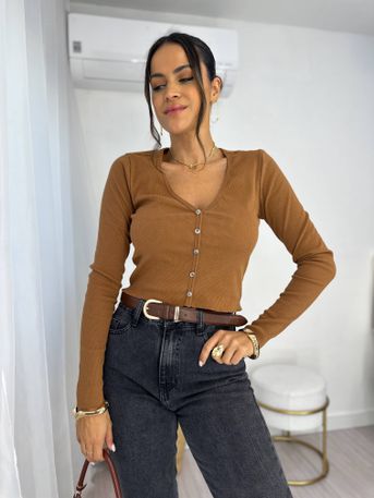 Blusa Marrom Lyra - SUBLIME 