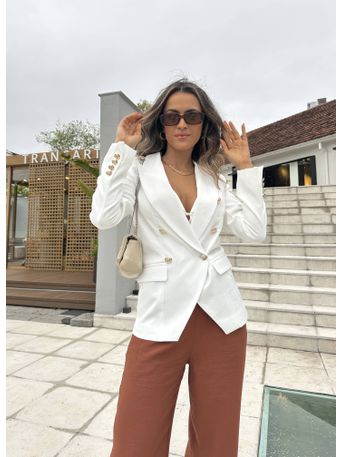 Blazer Inspiração Balmain Off White - SUBLIME 