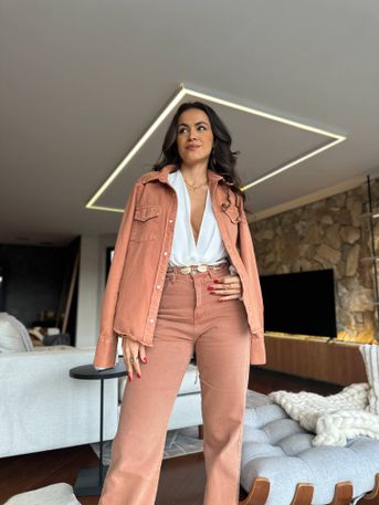 Camisa Jeans Mocha Mousse Baker - SUBLIME 