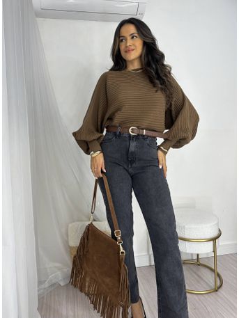 Blusa Tricot Marrom Wendy - SUBLIME 