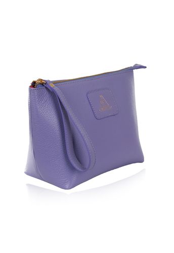 Necessaire Couro Lavanda