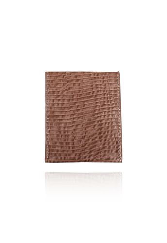 Carteira Slim Couro Nude Lezard
