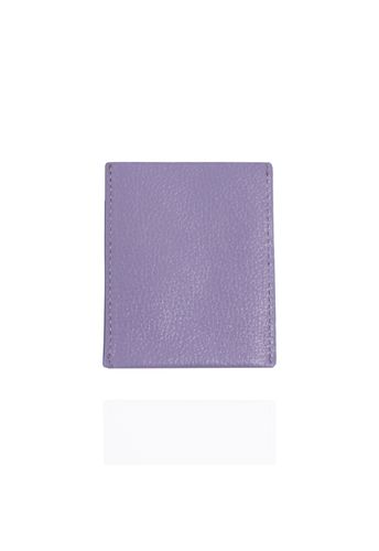Carteira Slim Couro Lavanda
